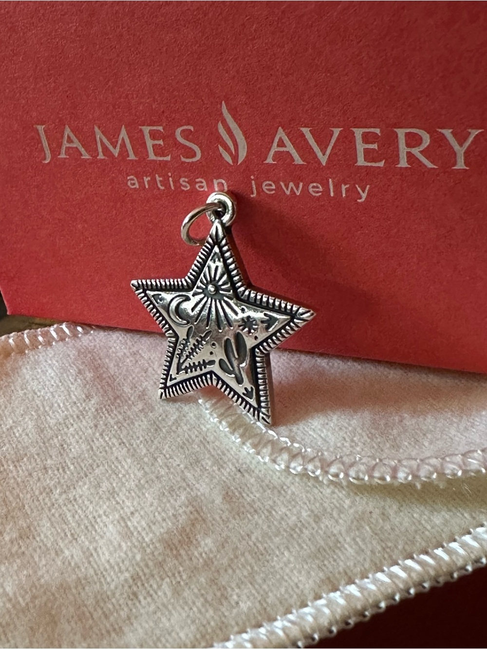James Avery Retired Western Sky Star ~ Cactus, Sun, and Moon Charm (uncut loop).